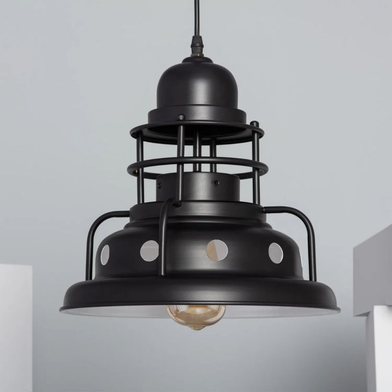 Lampa wisząca Abruzzo Retro 4531 czarno-biała retro 1xE27 x 12W 1 szt.