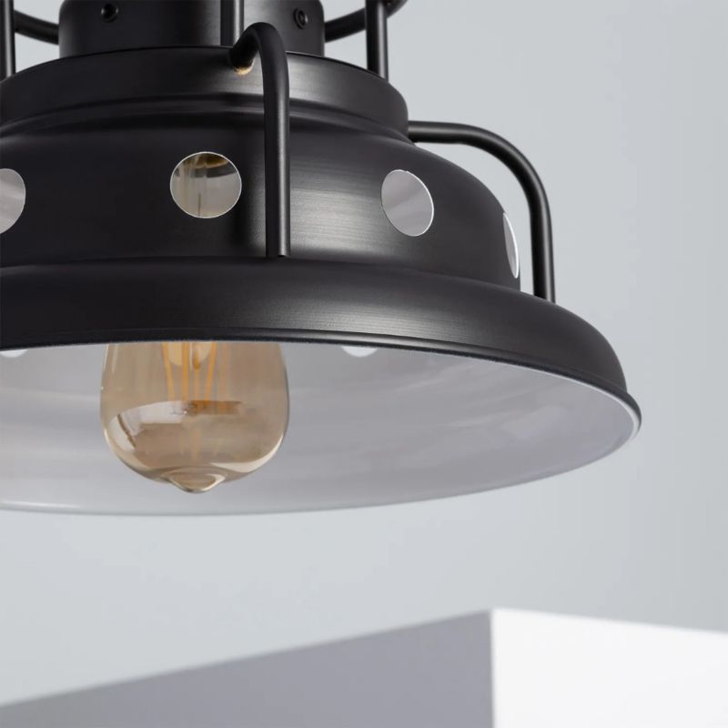 Lampa wisząca Abruzzo Retro 4531 czarno-biała retro 1xE27 x 12W 1 szt.