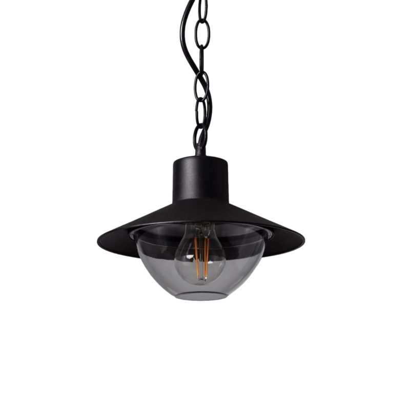 Lampa wisząca Abruzzo Retro 4548 czarna dymione szkło 1xE27 x 40W 1 szt.