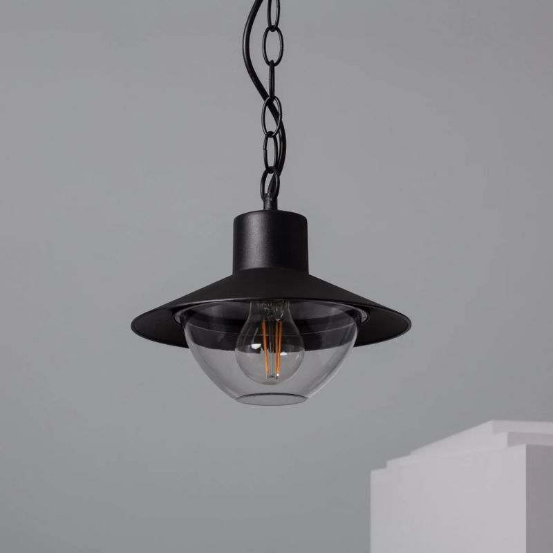 Lampa wisząca Abruzzo Retro 4548 czarna dymione szkło 1xE27 x 40W 1 szt.