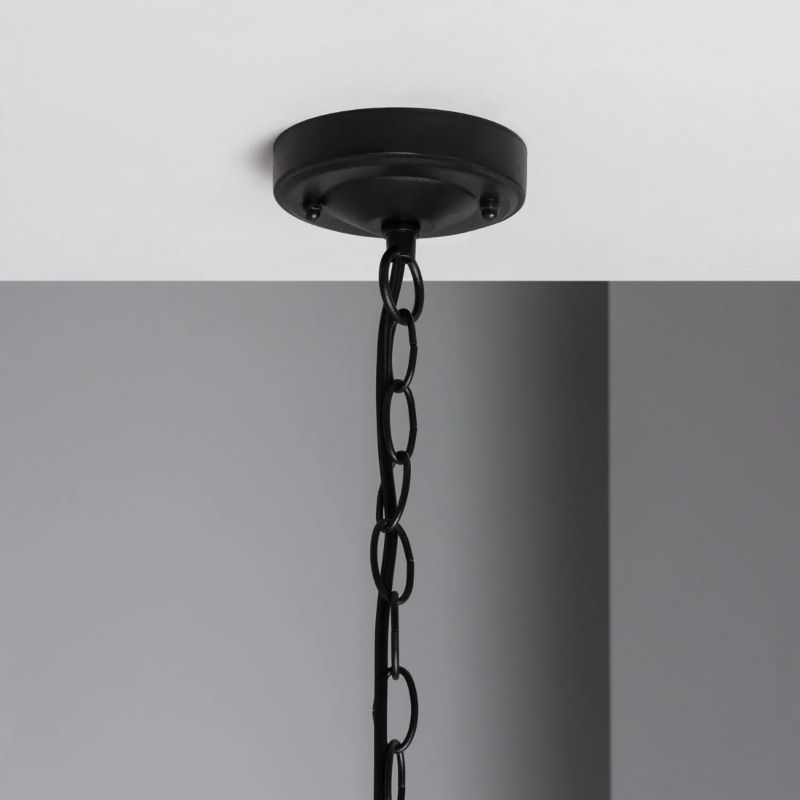 Lampa wisząca Abruzzo Retro 4548 czarna dymione szkło 1xE27 x 40W 1 szt.