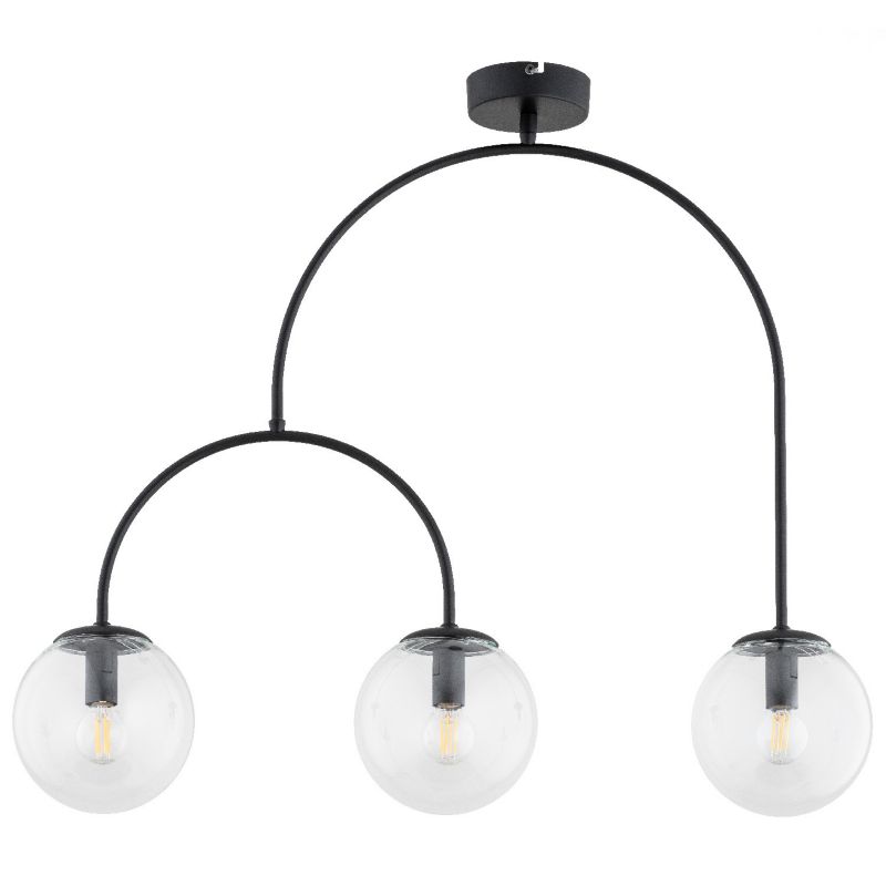 Lampa wisząca Alfa Sebia 7419 czarno-przezroczysty