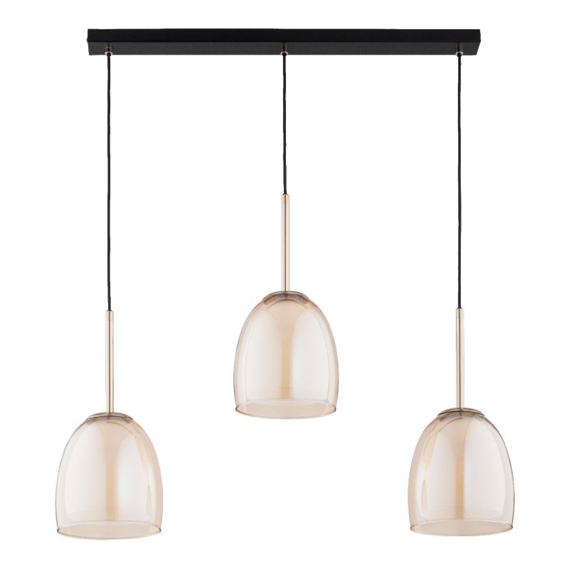 Lampa wisząca Alfa ROVENA czarno-bursztynowy-złota 3xE27x15W wym:88x82x20cm IP20 -1 szt.