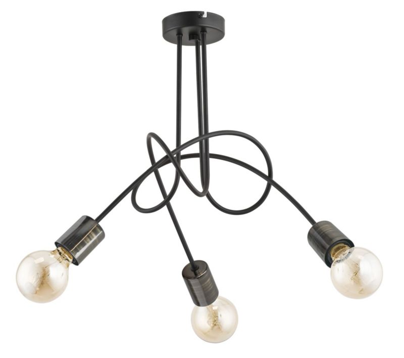 Lampa wisząca Alfa TANGO czarna 3xE27x15W wym:41x48x48cm IP20 -1 szt.
