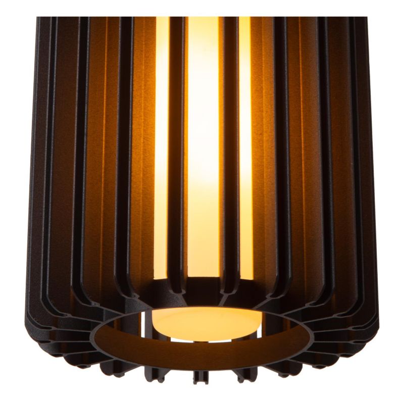 Lampa wisząca aluminiowe lamelki Lucide LAMBRES czarna 1xE27x40W IP20 wym:150x15x15cm - 1 szt.