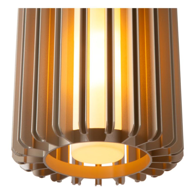 Lampa wisząca aluminiowe lamelki Lucide LAMBRES szara 1xE27x40W IP20 wym:150x15x15cm - 1 szt.