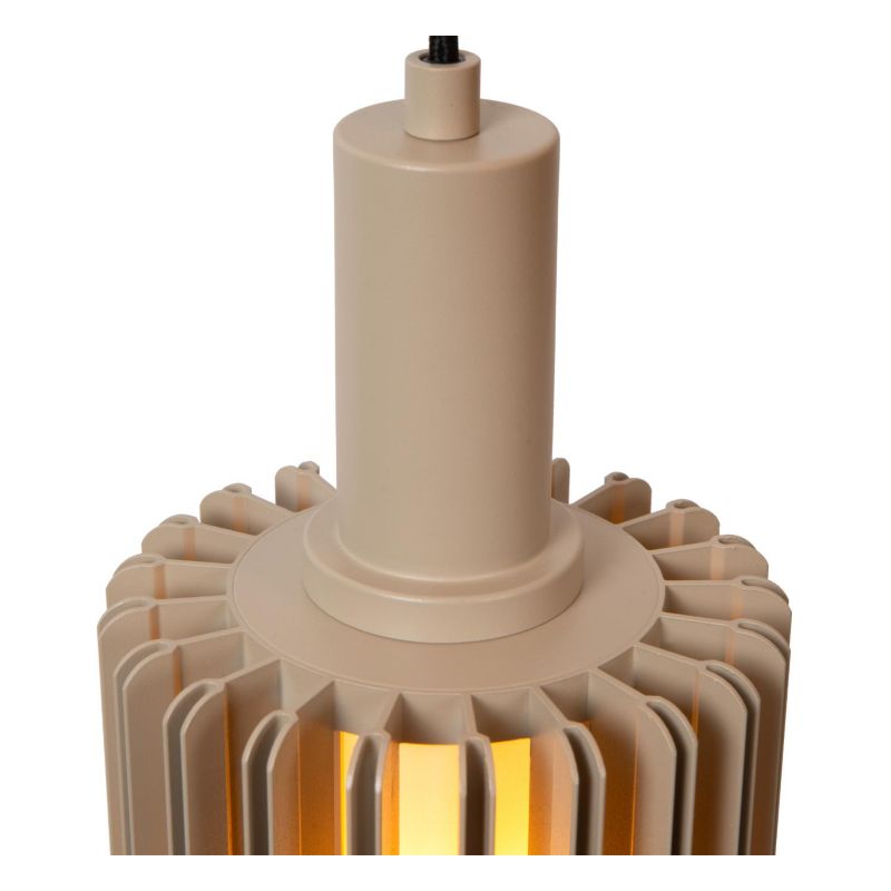 Lampa wisząca aluminiowe lamelki Lucide LAMBRES szara 1xE27x40W IP20 wym:150x15x15cm - 1 szt.