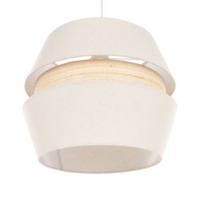Lampa wisząca Atoyac Len Beżowy 1szt.