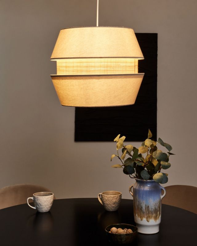 Lampa wisząca Atoyac Len Beżowy 1szt.