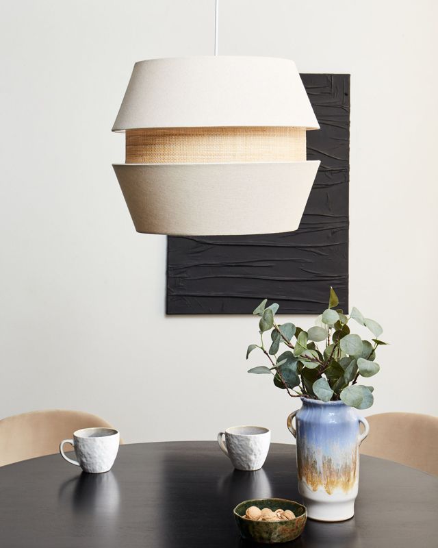 Lampa wisząca Atoyac Len Beżowy 1szt.
