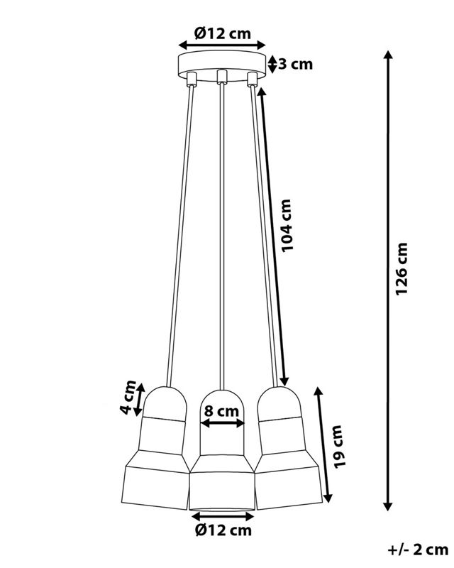 Lampa wisząca Baht Beton Szary 1 szt.