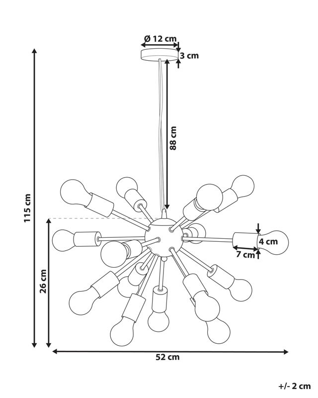 Lampa wisząca Balagas Metal Czarny 1 szt.