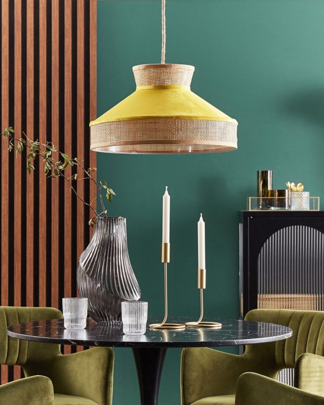 Lampa wisząca Batali Rattan Musztardowy 1 szt.