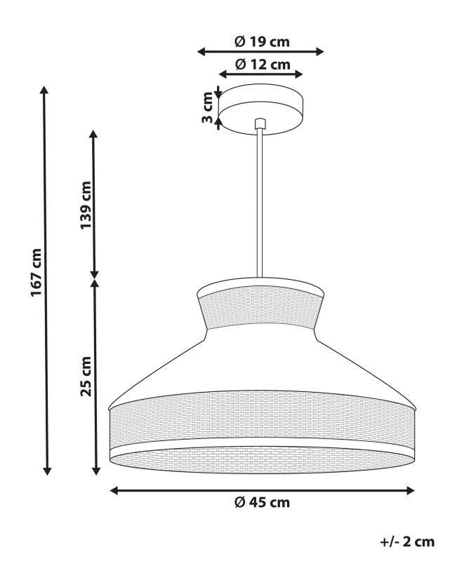 Lampa wisząca Batali Rattan Musztardowy 1 szt.