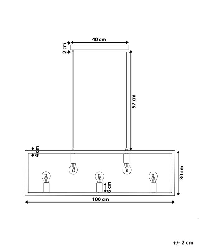 Lampa wisząca Bayas Metal Czarny 1 szt.