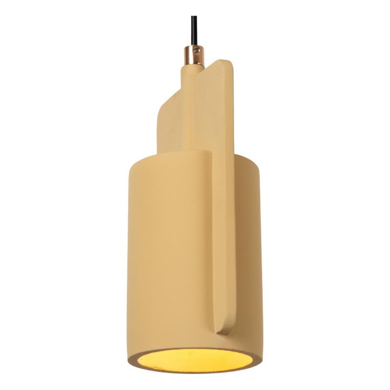 Lampa wisząca betonowy klosz Lucide NINJA żółto-czarna 1xE27x40W IP20 wym:120x15,5x11,5cm - 1 szt.