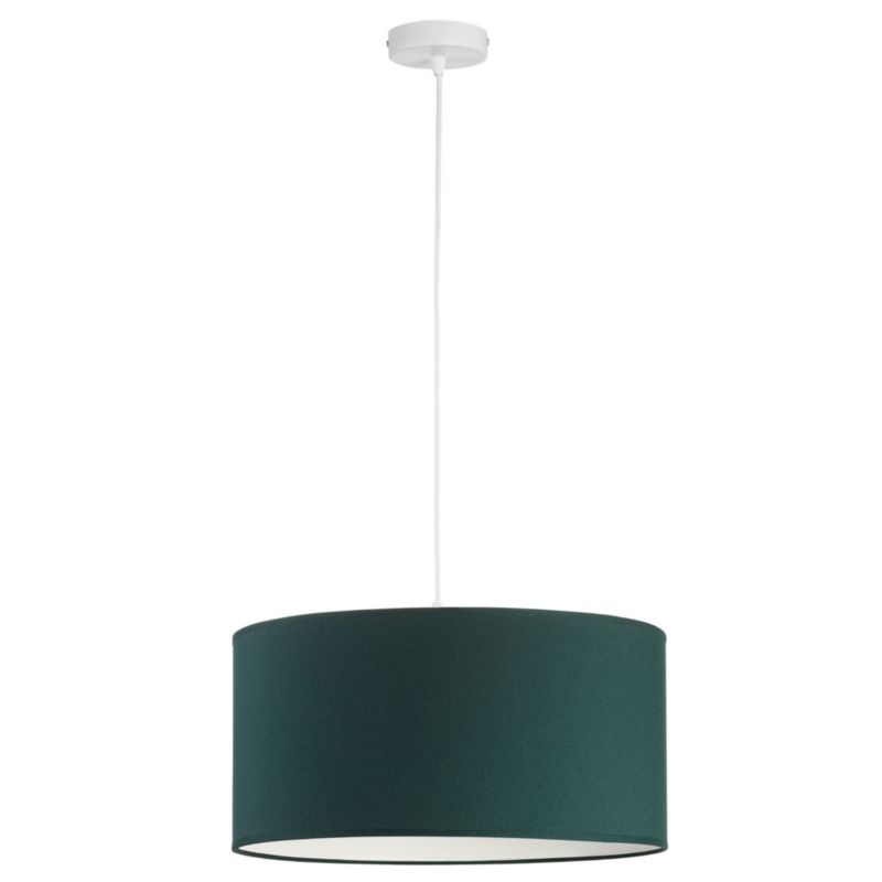 Lampa wisząca biała Tornado 40cm ABAŻUR zielony E27 1 szt.