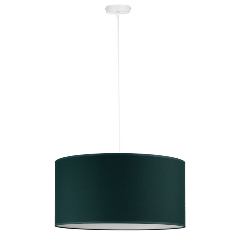 Lampa wisząca biała Tornado 50cm ABAŻUR zielony E27 1 szt.