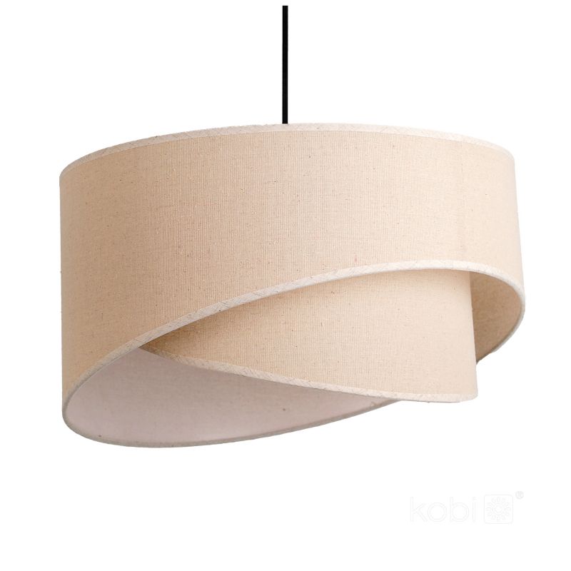 Lampa wisząca boho beżowa warstwowa ukośna 1xE27 60W BOHO FLOXEN SLANT Kobi 1 szt.