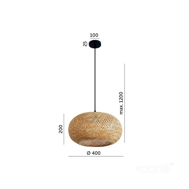Lampa wisząca Boho Kobi Belmo 1xE27 1szt.