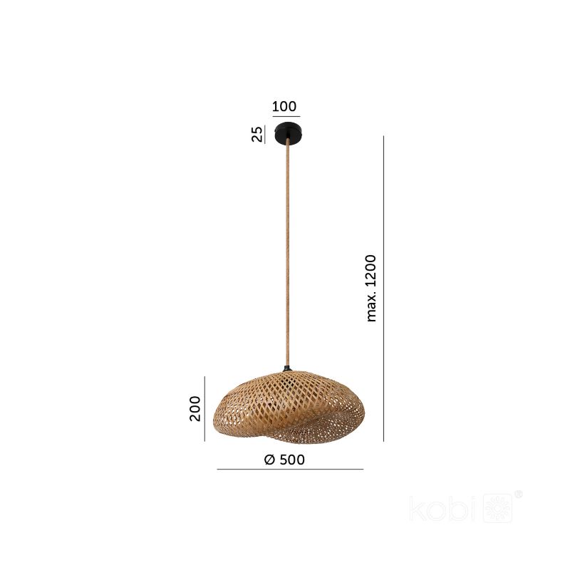 Lampa wisząca Boho Kobi Brugia M RB 1xE27 1szt.