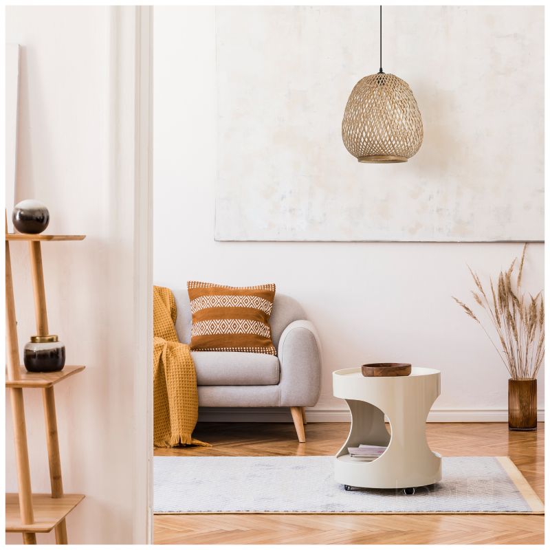 Lampa wisząca boho naturalna bambusowa pleciona 1xE27 60W BOHO BARSO Kobi 1 szt.