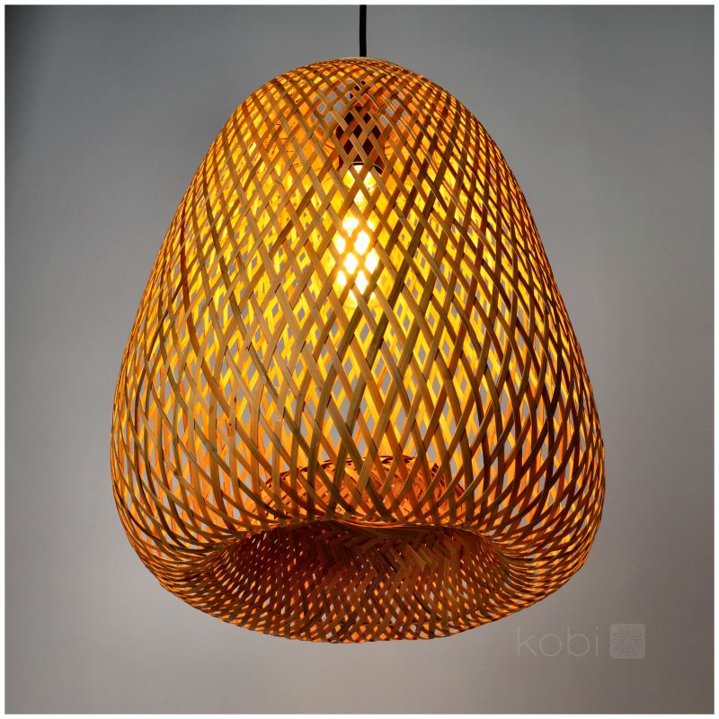 Lampa wisząca boho naturalna bambusowa pleciona 1xE27 60W BOHO BEIRUT Kobi 1 szt.