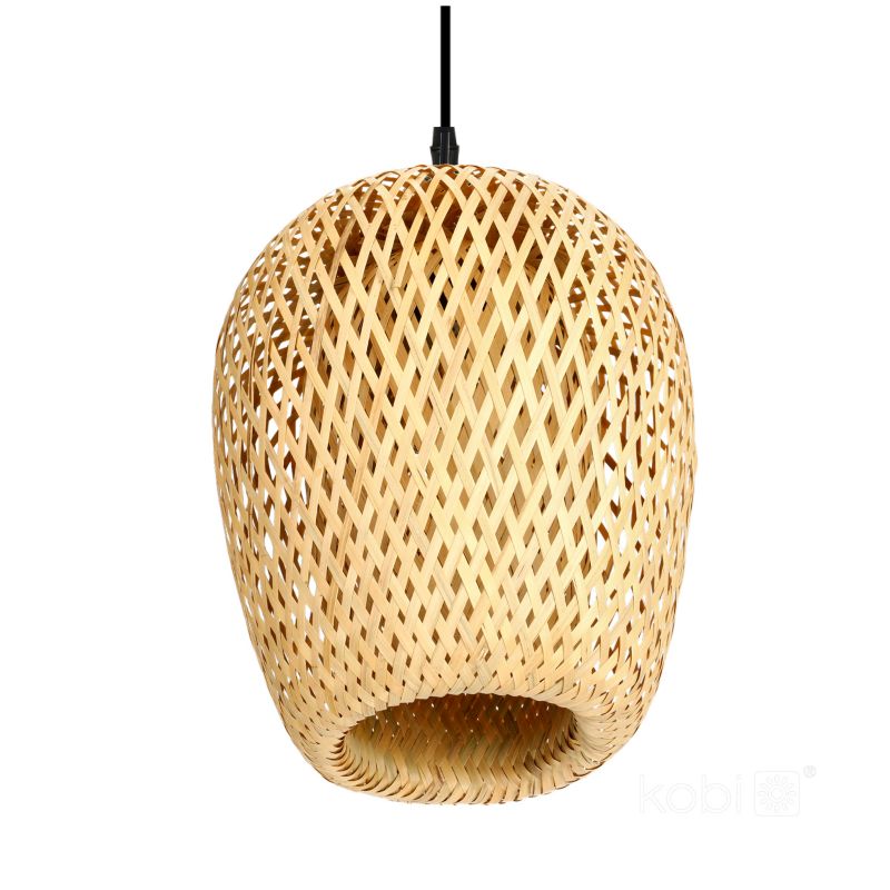 Lampa wisząca boho naturalna bambusowa pleciona 1xE27 60W BOHO BERN Kobi 1 szt.