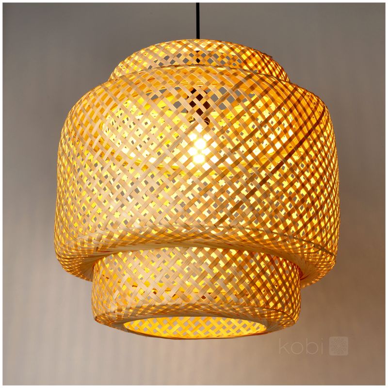 Lampa wisząca boho naturalna bambusowa pleciona 1xE27 60W BOHO BONN Kobi 1 szt.