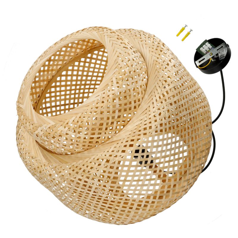 Lampa wisząca boho naturalna bambusowa pleciona 1xE27 60W BOHO BONN Kobi 1 szt.