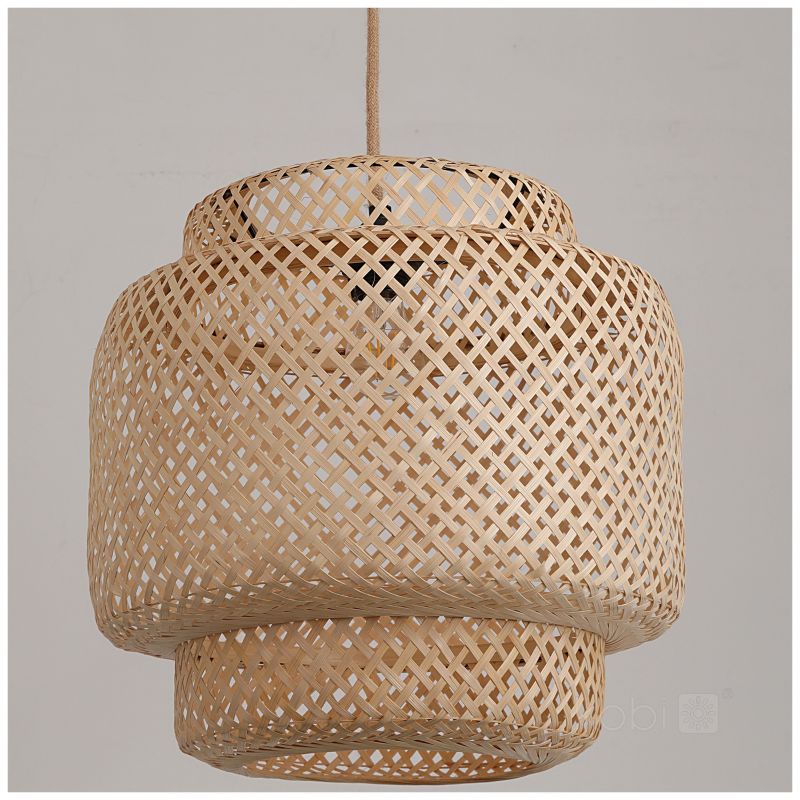 Lampa wisząca boho naturalna bambusowa pleciona 1xE27 60W BOHO BONN RB Kobi 1 szt.