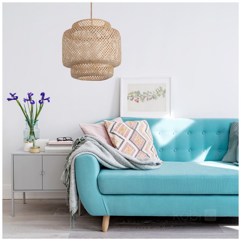 Lampa wisząca boho naturalna bambusowa pleciona 1xE27 60W BOHO BONN RB Kobi 1 szt.