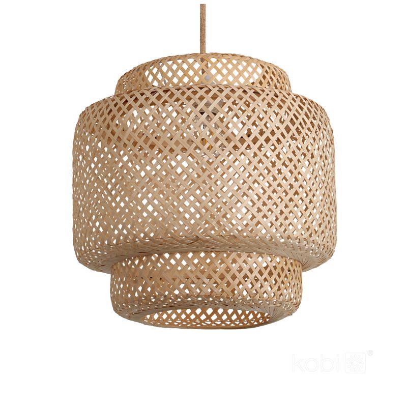 Lampa wisząca boho naturalna bambusowa pleciona 1xE27 60W BOHO BONN RW Kobi 1 szt.