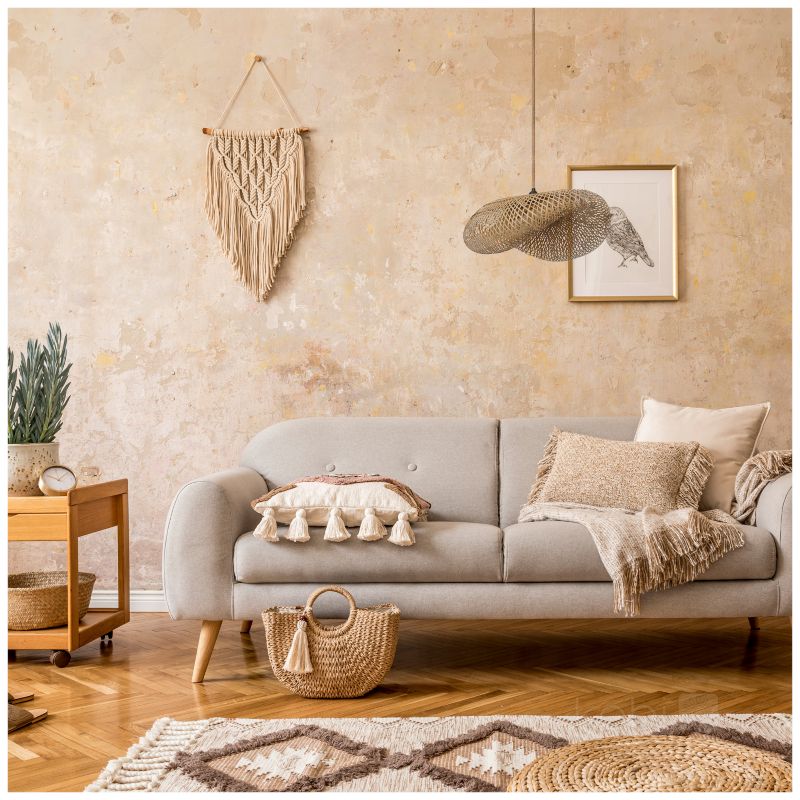 Lampa wisząca boho naturalna bambusowa pleciona falowana 1xE27 60W BOHO BRUGIA L RW Kobi 1 szt.