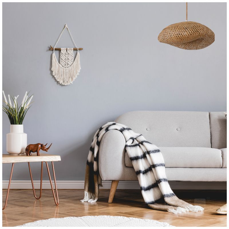 Lampa wisząca boho naturalna bambusowa pleciona falowana 1xE27 60W BOHO BRUGIA M RW Kobi 1 szt.