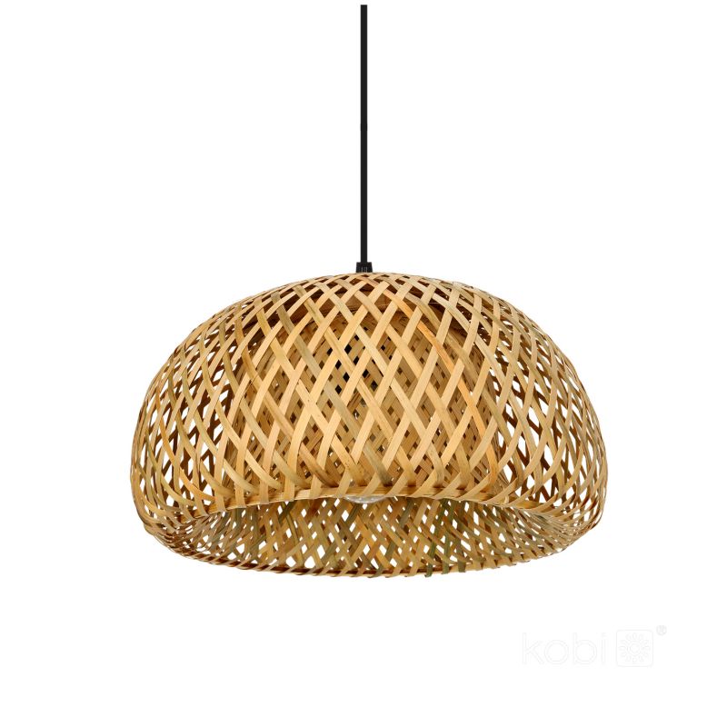 Lampa wisząca boho naturalna bambusowa pleciona kopuła 1xE27 60W BOHO BAKU S Kobi 1 szt.