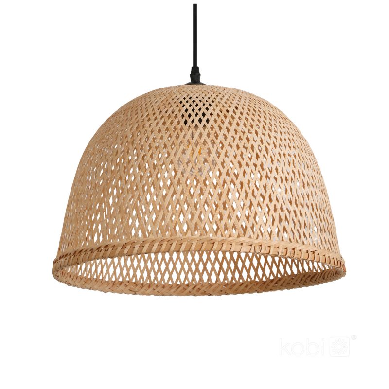 Lampa wisząca boho naturalna bambusowa pleciona kopuła 1xE27 60W BOHO BOSU Kobi 1 szt.