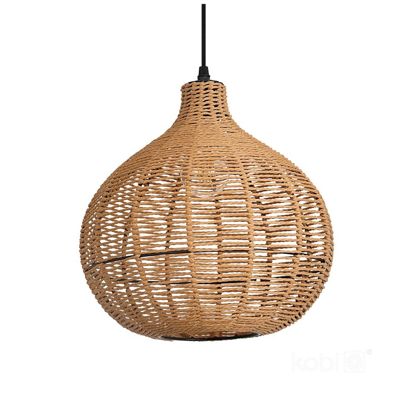 Lampa wisząca boho naturalna bambusowa pleciona ozdobna 1xE27 60W BOHO SILVON Kobi 1 szt.
