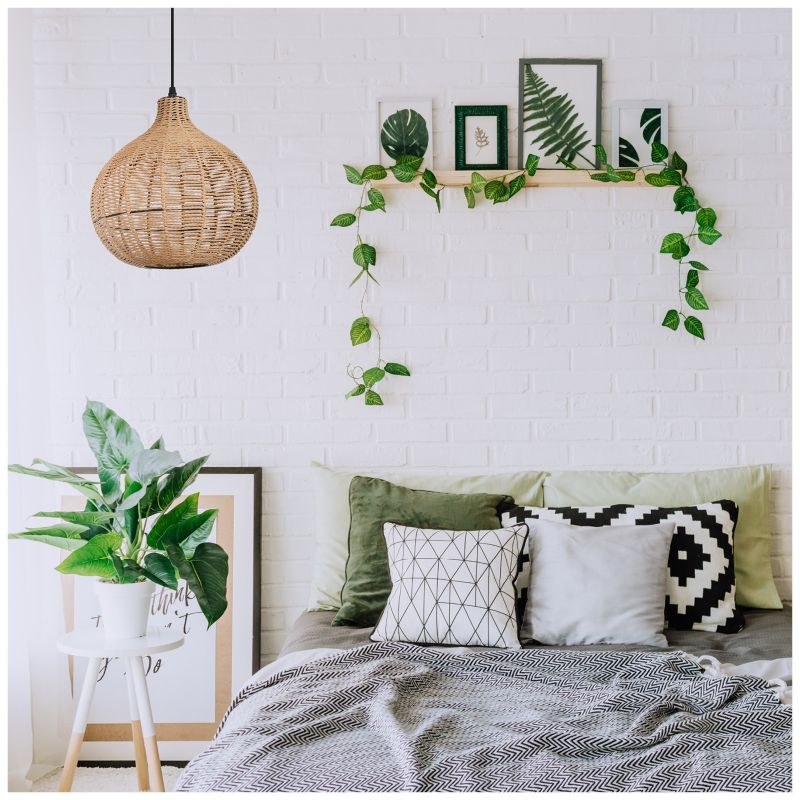 Lampa wisząca boho naturalna bambusowa pleciona ozdobna 1xE27 60W BOHO SILVON Kobi 1 szt.