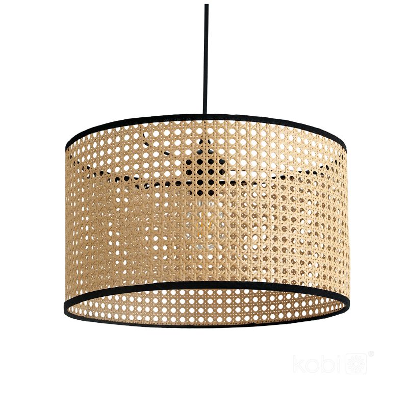 Lampa wisząca boho naturalna bambusowa pleciona walec 1xE27 60W BOHO RENNI B Kobi 1 szt.
