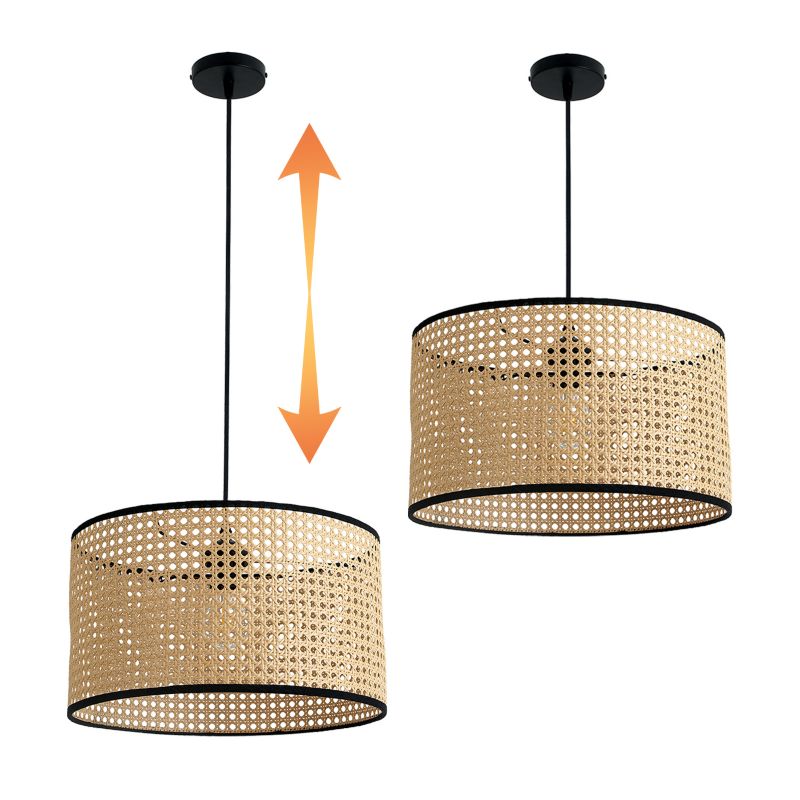 Lampa wisząca boho naturalna bambusowa pleciona walec 1xE27 60W BOHO RENNI B Kobi 1 szt.