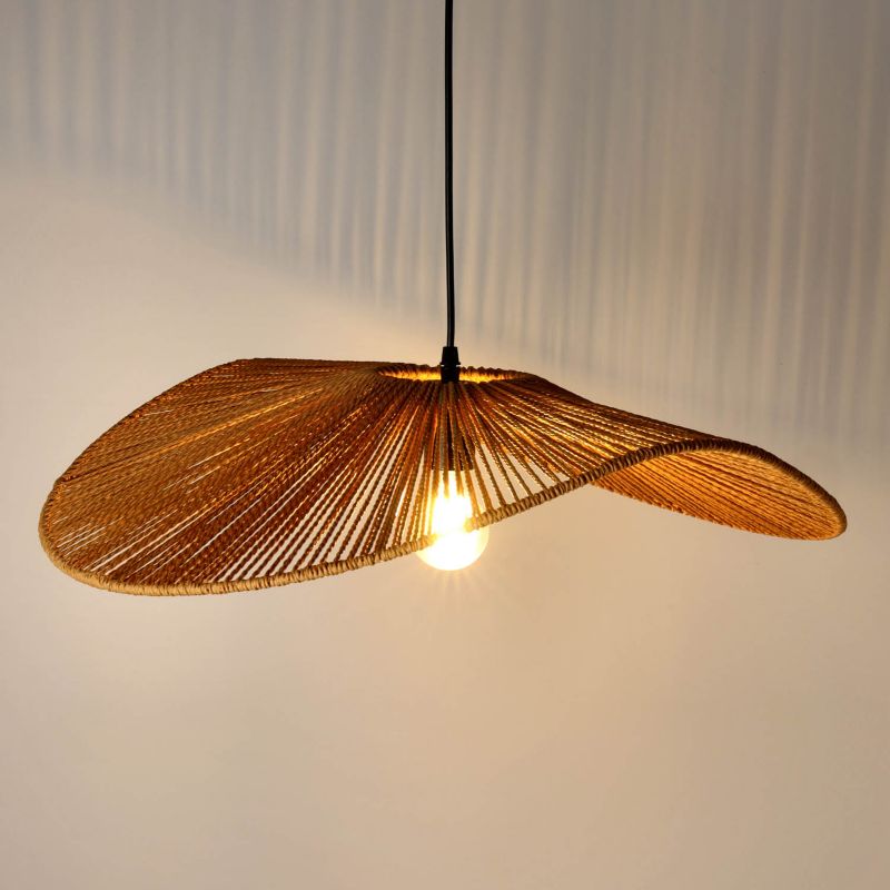 Lampa wisząca boho naturalna jutowa falowana rozłożysta 1xE27 60W BOHO VERONA Kobi 1 szt.