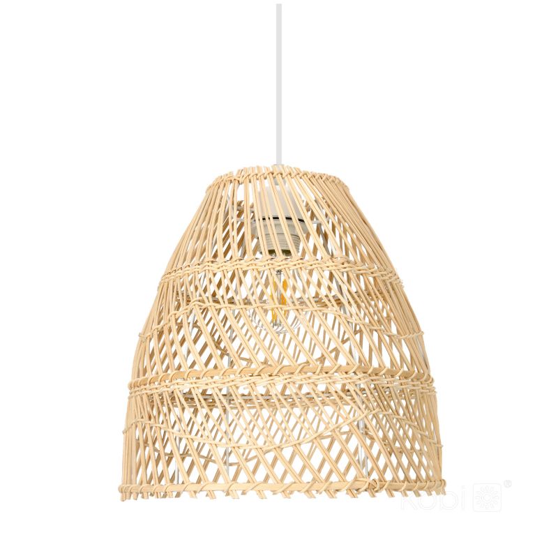 Lampa wisząca boho naturalna rattanowa pleciona kopuła 1xE27 60W BOHO RANGO Kobi 1 szt.