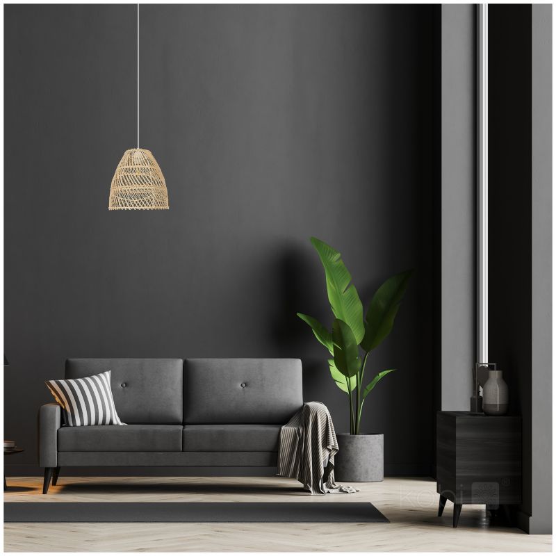 Lampa wisząca boho naturalna rattanowa pleciona kopuła 1xE27 60W BOHO RANGO Kobi 1 szt.