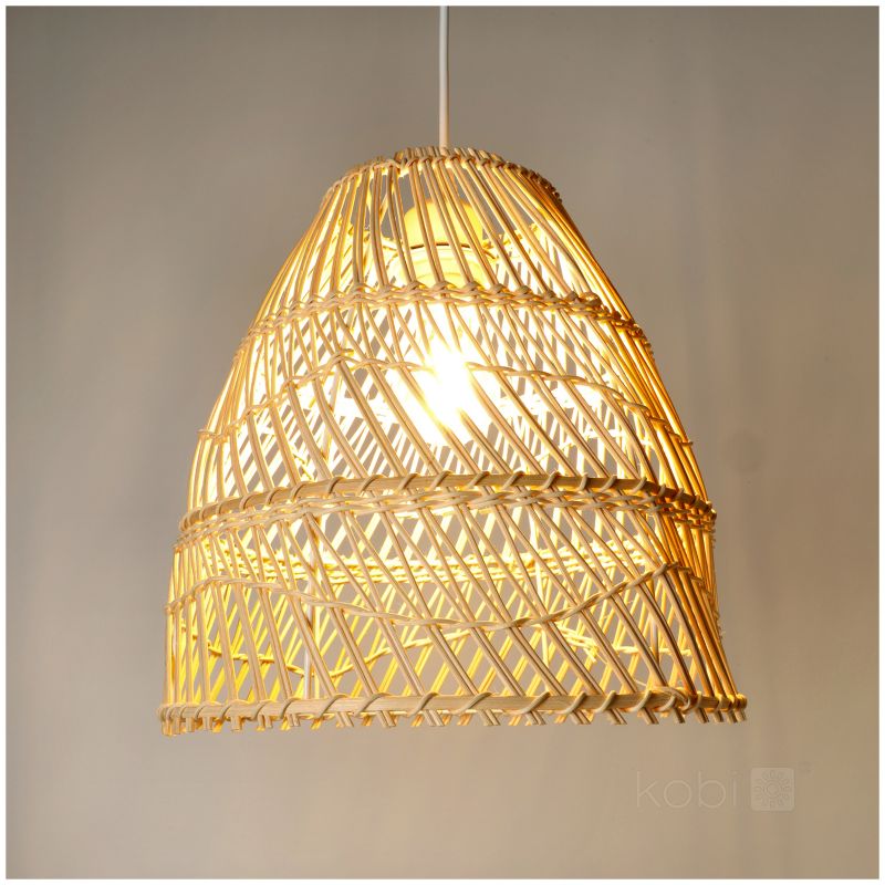 Lampa wisząca boho naturalna rattanowa pleciona kopuła 1xE27 60W BOHO RANGO Kobi 1 szt.