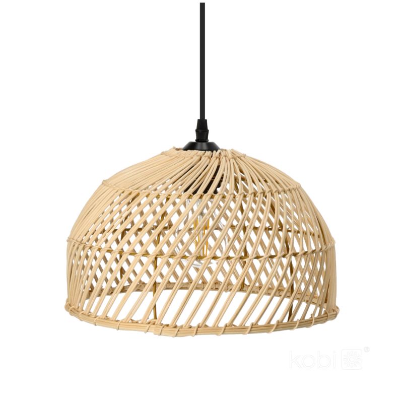 Lampa wisząca boho naturalna rattanowa pleciona kopuła 1xE27 60W BOHO RIGA Kobi 1 szt.