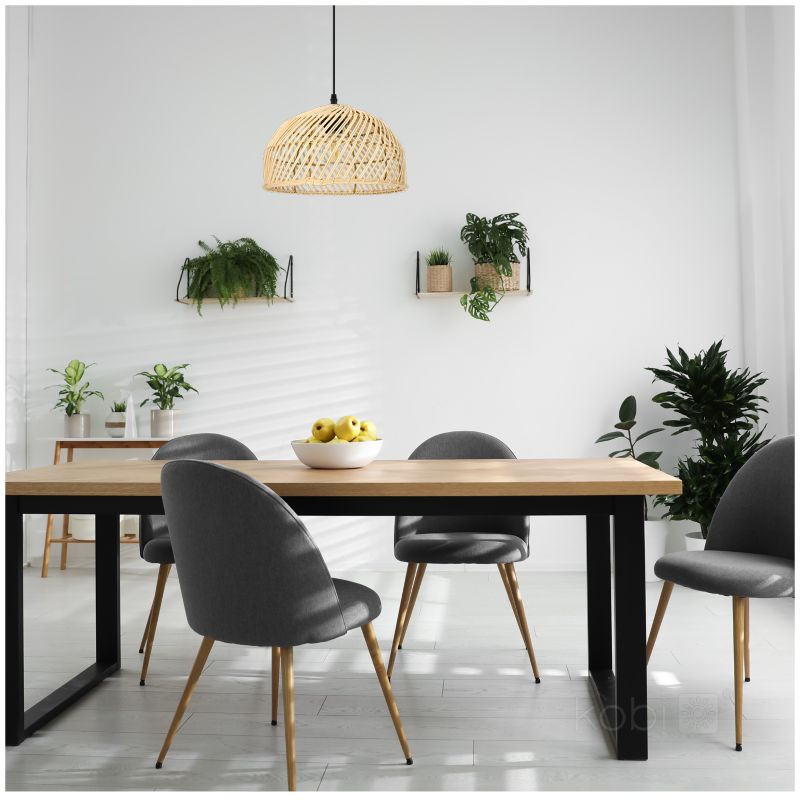 Lampa wisząca boho naturalna rattanowa pleciona kopuła 1xE27 60W BOHO RIGA Kobi 1 szt.