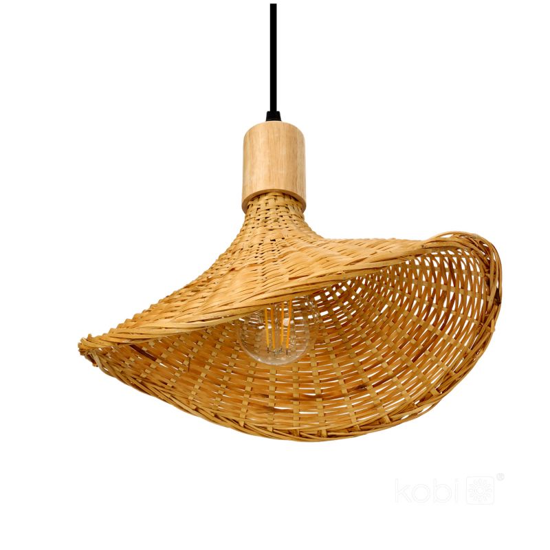 Lampa wisząca boho naturalna rattanowa pleciona ozdobna 1xE27 60W BOHO BIMINI Kobi 1 szt.