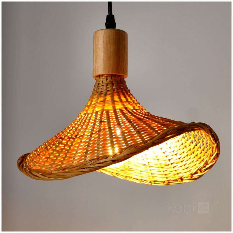 Lampa wisząca boho naturalna rattanowa pleciona ozdobna 1xE27 60W BOHO BIMINI Kobi 1 szt.