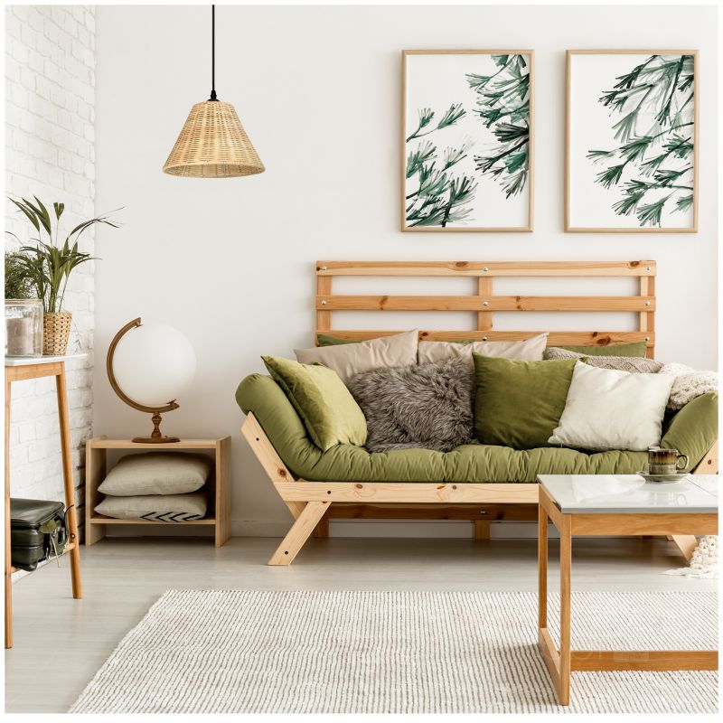 Lampa wisząca boho naturalna rattanowa pleciona stożkowa 1xE27 60W BOHO RONDA Kobi 1 szt.